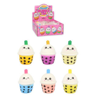 Bubble Tea Squeeze Fidget - Mixa&eth;ir litir &iacute; s&yacute;ningarkassa (12 stk.)
