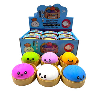 RAGE - Squishy Bun Dumplings ST&Oacute;RIR (8.5 x 8.5 x 4.8 cm) - Viral 2026 Fidget Toy (12 stk.)