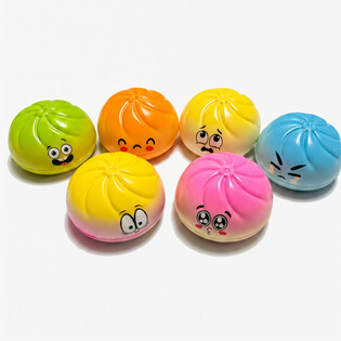 RAGE - Squishy Dumplings ST&Oacute;RIR (9 x 9 x 4 cm) - Viral 2026 Fidget leikfang - ME&ETH; SPJALDI (24 stk.)