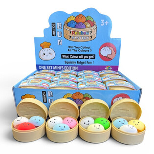 RAGE - Squishy MINI&rsquo;S EDITION Bun Dumplings L&Iacute;TILL (5.3 x 5.3 x 4.1 cm) Viral 2026 Fidget leikfang (24 stk.)