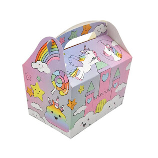 MATARKASSI FYRIR B&Ouml;RN: EINHYRNINGUR - St&aelig;r&eth; 18.5x12x19 CM - MATARBOX (24 stk.)