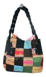 B-FAIR patchwork taska st&oacute;r sv&ouml;rt (1 stk)