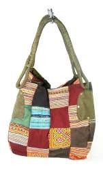 B-FAIR Patchwork taska st&oacute;r gr&aelig;n (1 stk)