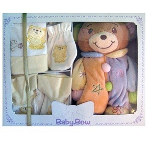 Baby Bow Gjafasett - Bangsi (4 hlutir)